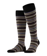Skarpetki męskie - FALKE Mężczyźni Podkolanówki Microblock M KH Bawełna długie z wzorem 1 Para, Szary (Grey-White 3030), 41-42 - miniaturka - grafika 1