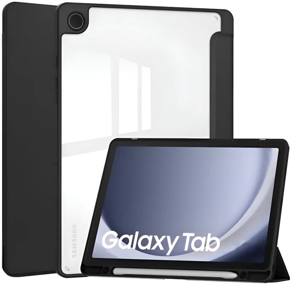 Etui na tablet SUPERO Etui z klapką SUPERO do Samsung Galaxy Tab A11 8,7 / Samsung Galaxy Tab A9 8,7, czarne/plecki przezroczyste 1