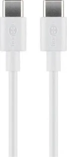 Kabel USB Goobay USB-C - USB-C 1 m Biały (JAB-4780426) - Kable USB - miniaturka - grafika 1