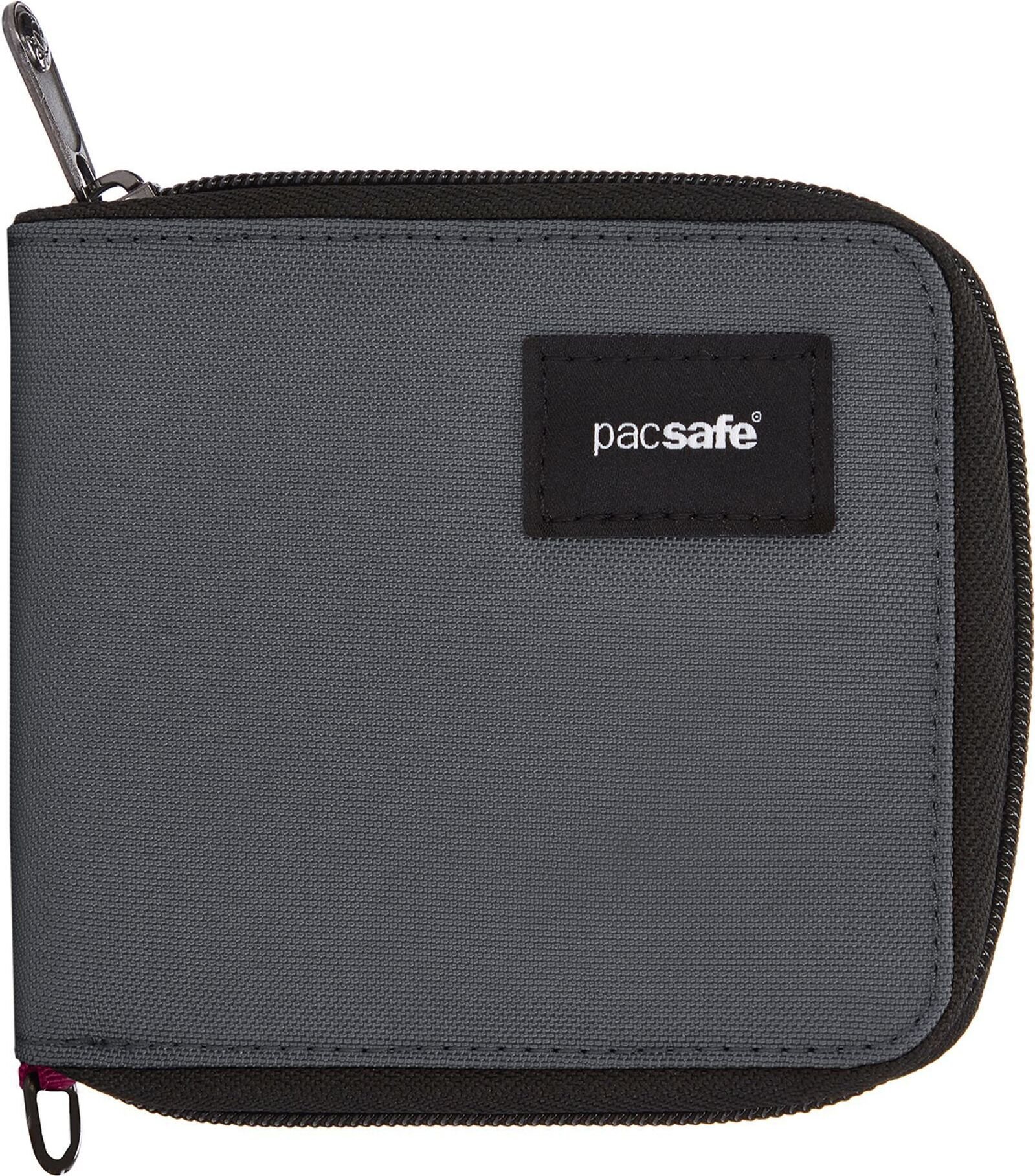 Mały portfel na zamek Pacsafe z zabezpieczeniem RFID - ciemnoszary