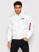 Kurtki męskie - Alpha Industries Kurtka bomber Back Print 128113 Biały Regular Fit - miniaturka - grafika 1