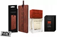 Zapachy samochodowe - Fresso Mini Gift Box Dark Delight  perfumy 50ml oraz drewniana zawieszka - miniaturka - grafika 1