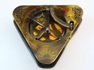 Figurki dekoracyjne - Sparks of Time kompas London Triangle, metalu, z brązu/złoty, 14 x 14.5 x 6.5 cm 712 - miniaturka - grafika 1