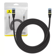 Kable miedziane - Kabel sieciowy w oplocie kat. 7 Baseus Ethernet RJ45, 10Gbps, 2m (czarny) - miniaturka - grafika 1