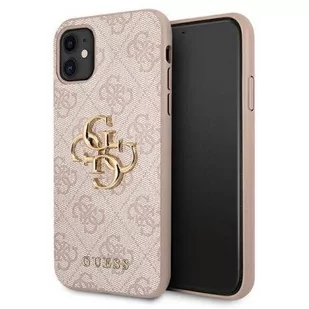 Guess 4G Big Metal Logo - Etui iPhone 11 różowy GUHCN614GMGPI - Etui i futerały do telefonów - miniaturka - grafika 1