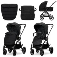 Wózki dziecięce - WÓZEK 2W1 SPACERÓWKA Z GONDOLĄ DUŻE KOŁA AKCESORIA W ZESTAWIE LORELLI - miniaturka - grafika 1