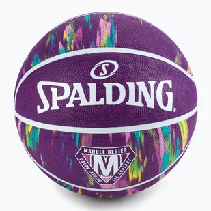 Piłka do koszykówki Spalding Marble fioletowa 84403Z - Koszykówka - miniaturka - grafika 1