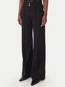 Spodnie damskie - Patrizia Pepe Spodnie materiałowe 8P0813/A715 Czarny Wide Leg - miniaturka - grafika 1