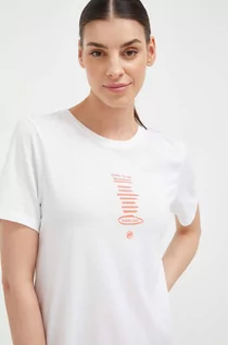 Koszulki sportowe damskie - Mammut t-shirt sportowy Core kolor biały - grafika 1