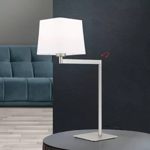 Lampa stołowa z tkaniny Carlton, nikiel matowy - Lampy stojące - miniaturka - grafika 2