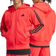 Bluzy męskie - Adidas bluza męska sportowa dresowa czerwona rozpinana z kapturem JE6354 XS - miniaturka - grafika 1
