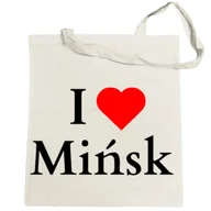Torby i wózki na zakupy - Torba na zakupy nadruk I Love Mińsk Kocham Minsk Białoruś - miniaturka - grafika 1