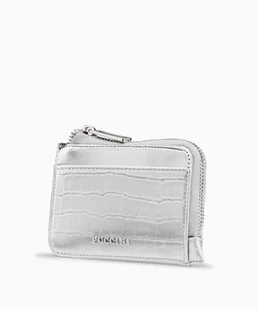 PUCCINI Mały portfel damski ze skóry ekologicznej crocco w kolorze srebrnym - Puccini - Portfele - miniaturka - grafika 1