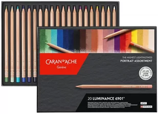 CARAN D'ACHE, Kredki Luminance 6901, Caran D Ache, 20 Sztuk W Pudełku, Zestaw Portretowy - Kredki, ołówki, pastele i pisaki - miniaturka - grafika 1
