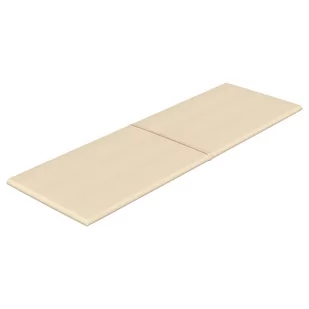 Panele ścienne, 12 szt., kremowe, 90x30 cm, tkanina, 3,24 m² - Panele ścienne i boazeria - miniaturka - grafika 4