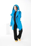 Bluzy damskie - Bluza damska. asymetryczna długa z kapturem , płaszcz damski - Pakamera - miniaturka - grafika 1