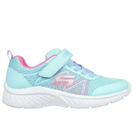 Buty dla dziewczynek - Buty dziecięce Skechers Microspec Plus Swirl Sweet 303535LAQPK - niebieskie - miniaturka - grafika 1
