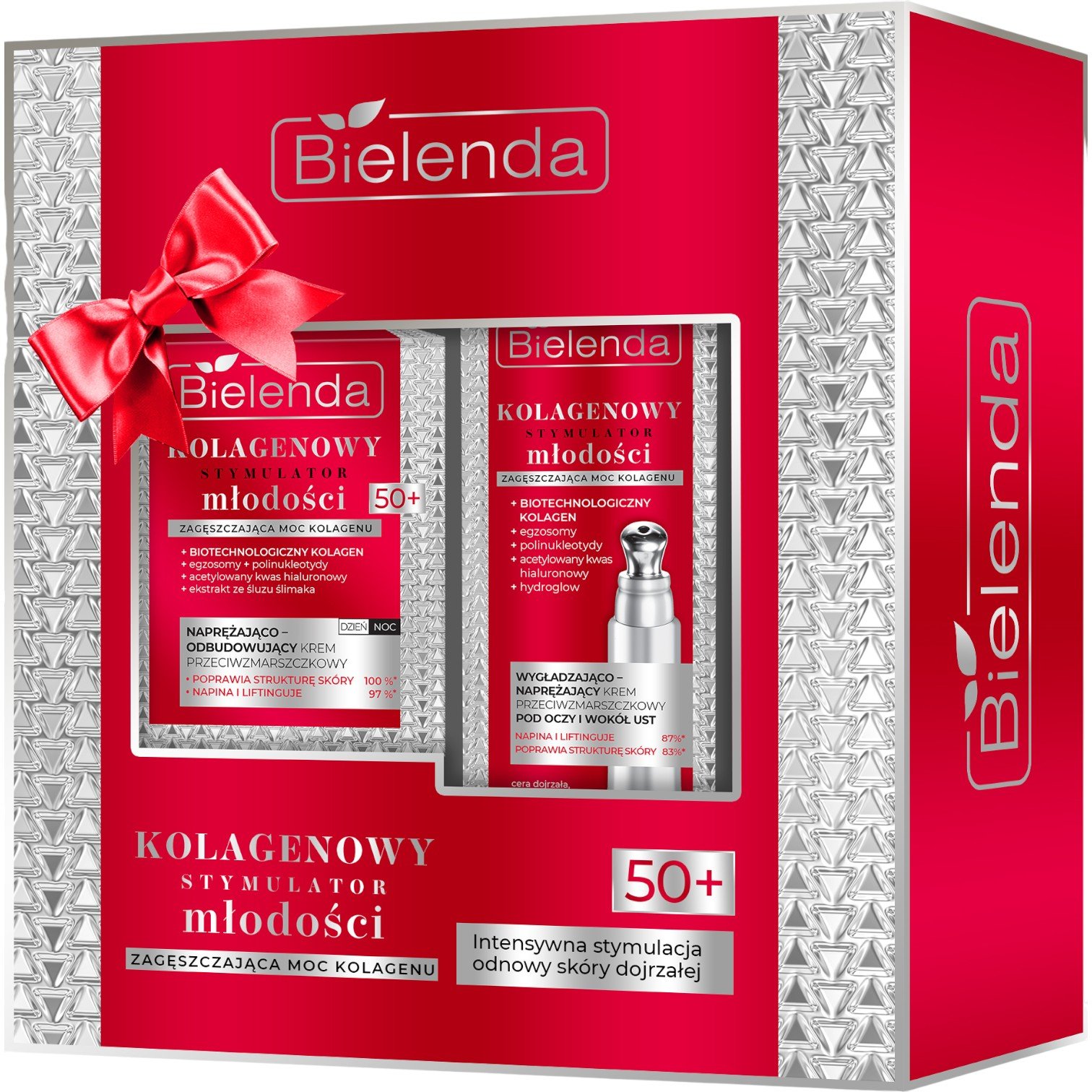Bielenda zestaw Kolagenowy Stymulator Młodości 50+: Krem dzień/noc 50ml + Krem pod oczy 15ml