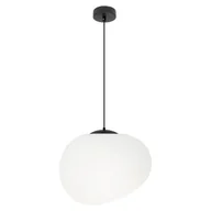 Lampy sufitowe - Zwisająca lampa Stones 31-35134 Candellux bańka do jadalni czarna biała - miniaturka - grafika 1