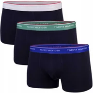 Majtki męskie - TOMMY HILFIGER BOKSERKI MĘSKIE 3P WB TRUNK GRANATOWE r.M - miniaturka - grafika 1