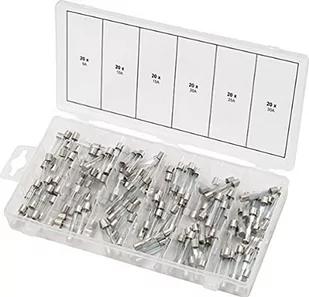 Grene KS Tools KS Tools 970.0270 asortyment bezpieczników szklanych, 5-30A, 120 szt. 970.0270 - Bezpieczniki elektryczne - miniaturka - grafika 1