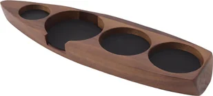Drewniany uchwyt na tamper do kawy Stojak na tamper do kawy Podstawa do przechowywania ekspresu do kawy Orzech Duży dla 58 mm / 2,3 cala - Akcesoria i części do ekspresów do kawy - miniaturka - grafika 1