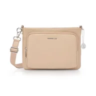 Torebki damskie - Mandarina Duck Mellow Leather Crossover damski, Ciepłe Taupe - miniaturka - grafika 1