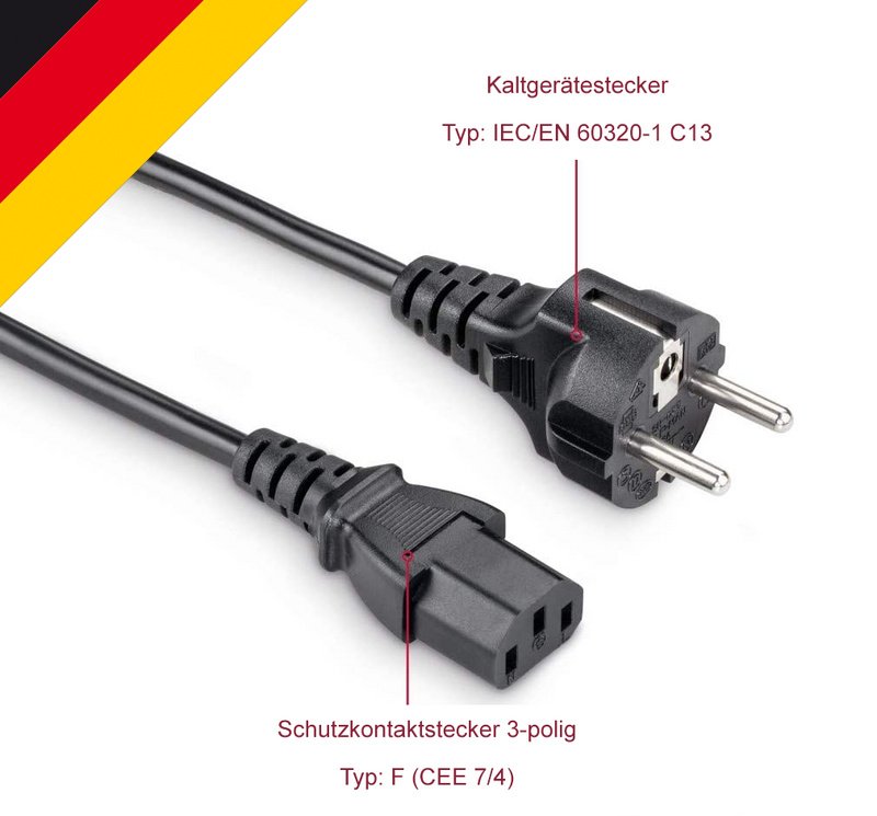 HP Kabel zasilający CORD PWR AC-LINE-EUR 1.8M BLK 100614-009