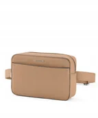 Nerki - Nerka damska prostokątna z miękkiej skóry ekologicznej brązowa - miniaturka - grafika 1