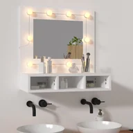 Toaletki - Lumarko Szafka z lustrem i oświetleniem LED, biała, 60x31,5x62 cm - miniaturka - grafika 1
