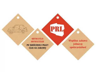 Congee.pl Zawieszki na butelki z wstążeczką PRL - 12 szt. - Urodziny dla dorosłych - miniaturka - grafika 1