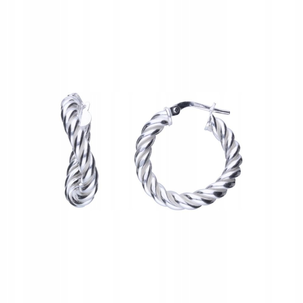 Kolczyki srebrne 925 kółeczka 3.75g eleganckie 22mm klasyczne na prezent