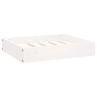 Lumarko Legowisko dla psa, białe, 51,5x44x9 cm, lite drewno sosnowe! - Legowiska dla psów - miniaturka - grafika 3