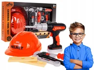 Mały majsterkowicz - Zestaw Majsterkowicza Narzędzia Wiertarka Kask Mały Majsterkowicza - miniaturka - grafika 1