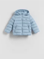 Kombinezony dla dzieci - Reserved - Pikowana kurtka z kapturem - jasnoniebieski - miniaturka - grafika 1