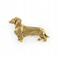 Broszki - Jamnik pozłacany pin broszka - miniaturka - grafika 1