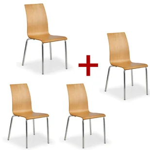 B2B Partner Krzesło do jadalni Bella, naturalna, 3+1 GRATIS 483040 - Krzesła - miniaturka - grafika 1