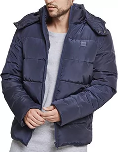 Urban Classics Męska kurtka puchowa z kapturem, kurtka zimowa, pikowana kurtka z podszewką z odpinanym kapturem, w wielu kolorach, rozmiary S-5XL, grantowy, 3XL duże rozmiary - Kurtki męskie - miniaturka - grafika 1