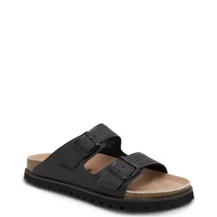 Klapki i japonki męskie - Pepe Jeans London Klapki URBAN SANDAL BASIC EMBOED | z dodatkiem skóry - grafika 1