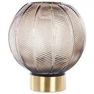 Wazony i flakony - Wazon na kwiaty szklany 24 cm brązowy FELLI - miniaturka - grafika 1