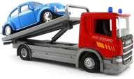 Samochody i pojazdy dla dzieci - Welly 1:57 truck Scania + car 01362 13625 - miniaturka - grafika 1