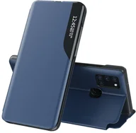 Etui i futerały do telefonów - Eco Hurtel Leather View Case elegancki futerał etui z klapką i funkcją podstawki Samsung Galaxy A21S niebieski - Niebieski - miniaturka - grafika 1