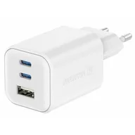 Ładowarki do telefonów - Ładowarka sieciowa Swissten GAN 2x USB-C 65W PD + 1x USB-A 18W QC (22071400) Biała - miniaturka - grafika 1