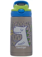 Shakery i bidony sportowe - Bidon termiczny dla dziecka Contigo Easy Clean 380 ml Zielony Smok - miniaturka - grafika 1