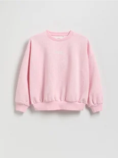 Reserved - Bluza z haftowanym napisem - różowy - Bluzy dla dziewczynek - miniaturka - grafika 1