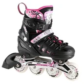 Rolki - Łyżworolki NILS EXTREME NH10905 4w1 ( 35-38) Czarno-różowy - miniaturka - grafika 1