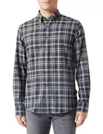 Koszule męskie - bugatti Górna część męska koszula rekreacyjna 1:1 rękaw, Ciemnoszary-280, XXL - miniaturka - grafika 1