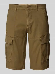Szorty cargo o kroju regular fit ze szwami działowymi - Spodenki męskie - miniaturka - grafika 1