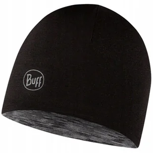 Czapka dziecięca BUFF Merino Lightweight Beanie Black-Graphite one size - Czapki damskie - miniaturka - grafika 1