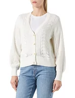 Swetry damskie - Vila VICATTIA L/S krótki kardigan, White Alyssum, M - miniaturka - grafika 1